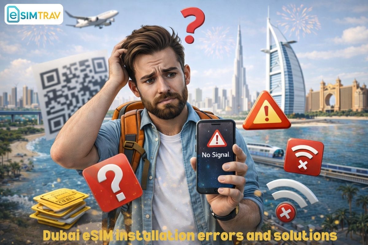 Dubai eSIM installation errors and solutions
