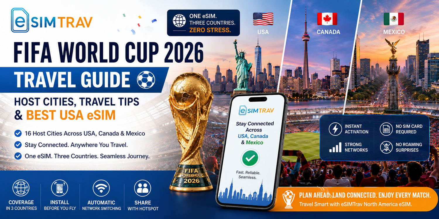 FIFA World Cup 2026 Travel Guide: Host Cities, Travel Tips & Best USA eSIM