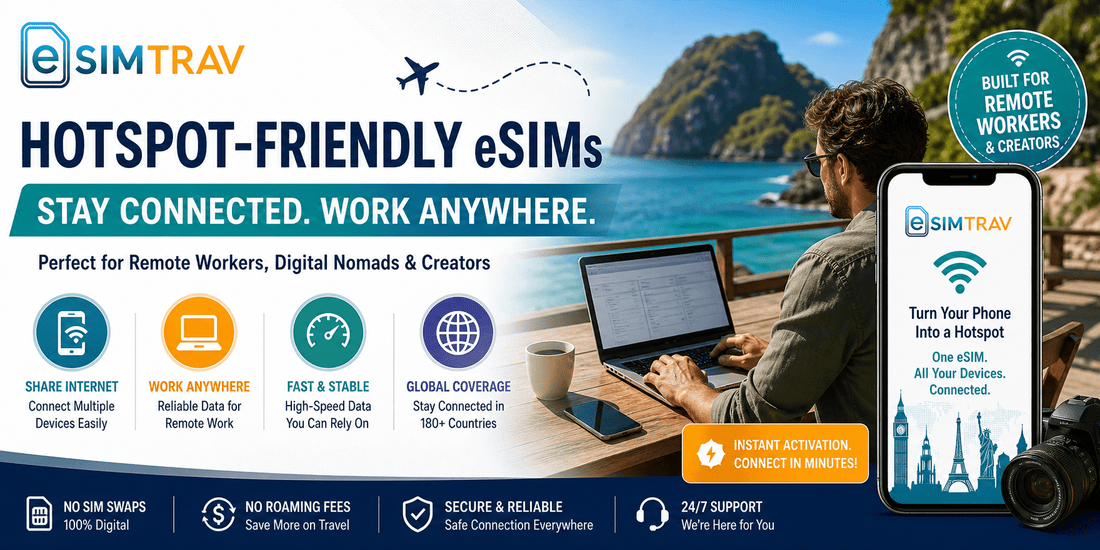 Hotspot-friendly eSIMs: useful for remote workers and creators.