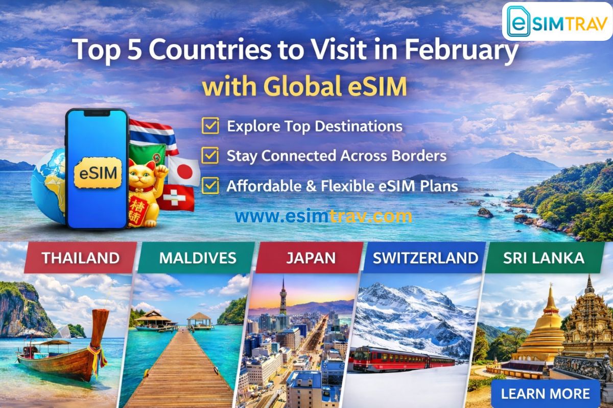 Top 5 Countries to Visit in February with Global eSIM – eSIMTRAV