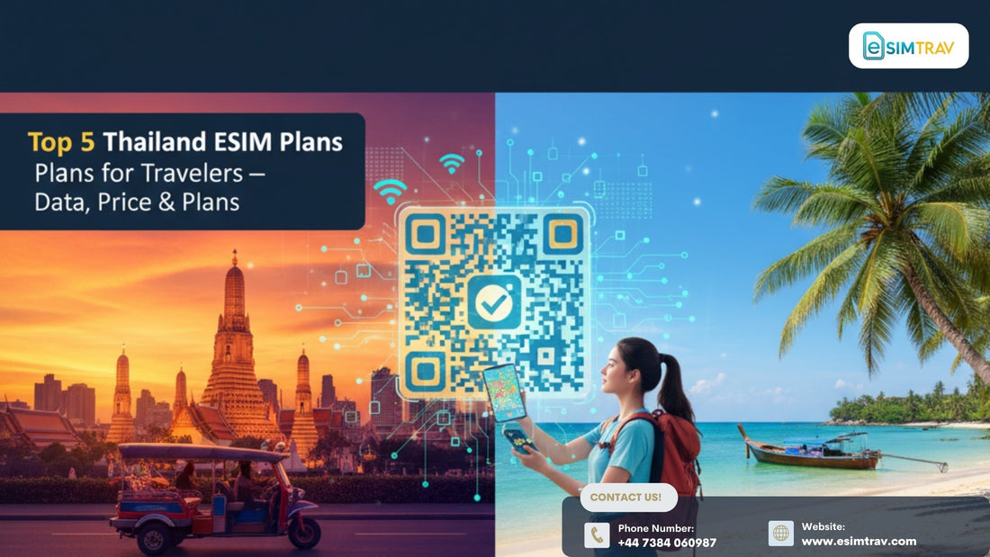 Top 5 Thailand eSIM plans for travelers - Data , Price & Plans
